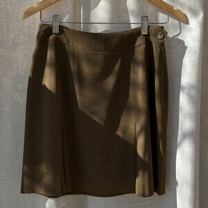 Vintage Jones New York Olive Pleated Skirt – Size 8P